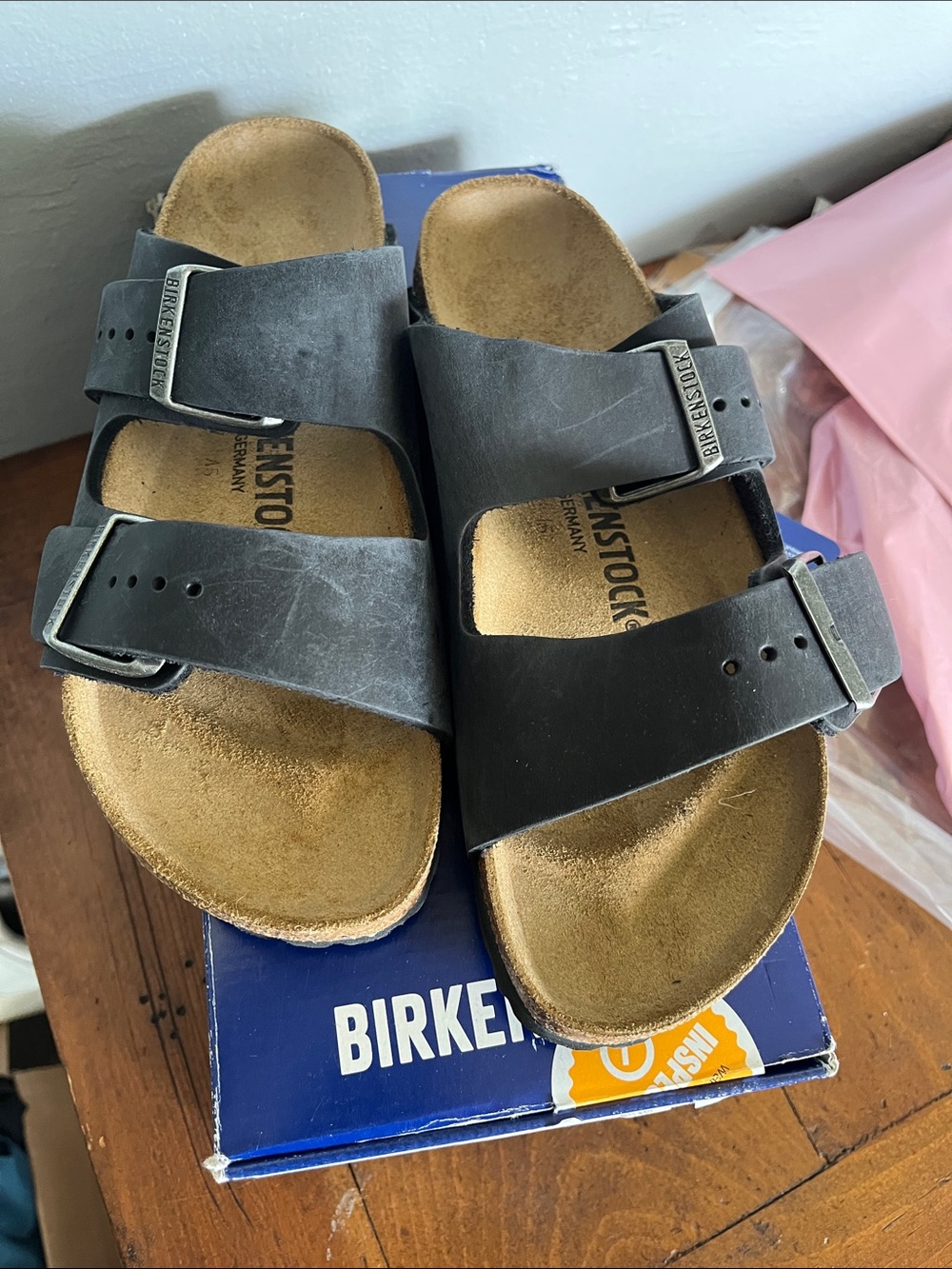 Birkenstock Arizona Black Two-Strap Sandals